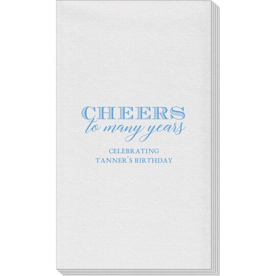 Cheers To Many Years Linen Like Guest Towels